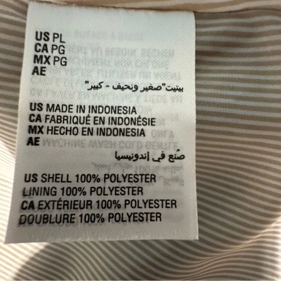 Charter Club Anorak Jacket Large Petite Water-Resistant Hooded Drawstring Waist - Picture 7 of 14